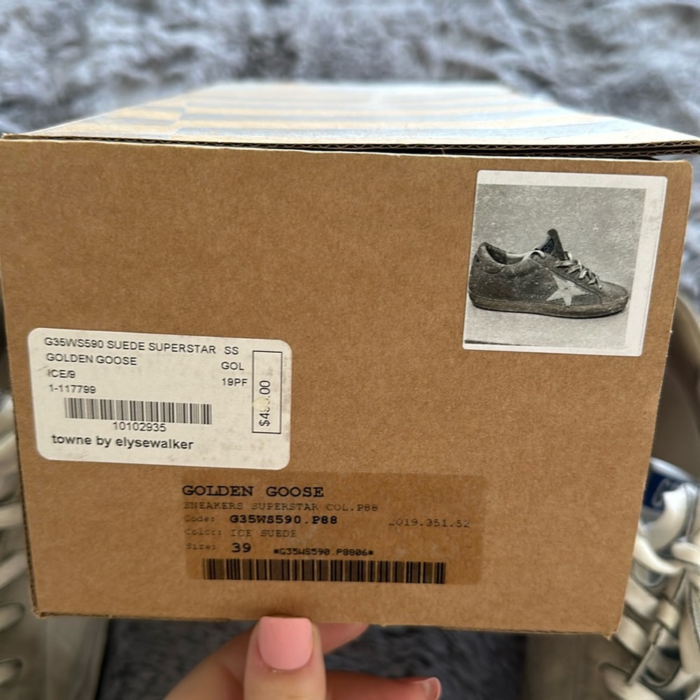 Golden Goose Suede Superstar Sneakers in Gray